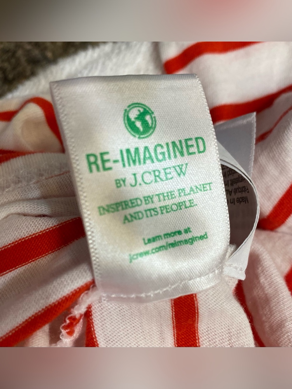 J Crew Red & White Striped Long Sleeve Lightweight Tee Shirt. Size Medium. EC. - Picture 10 of 11